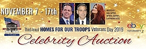 Homes for Our Troops 3rd Annual Veterans Day Celebrity Ebay Auction with Jake Tapper, George Clooney and Wynonna Judd to Raise Funds for Severely Injured Post-9/11 Veterans