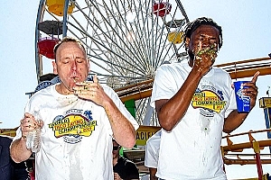 Joey Chestnut Wins Second-Annual Pacific Park World Taco-Eating Championship; Demolishes 82 Street-Style Carnitas Tacos In 8 Minutes