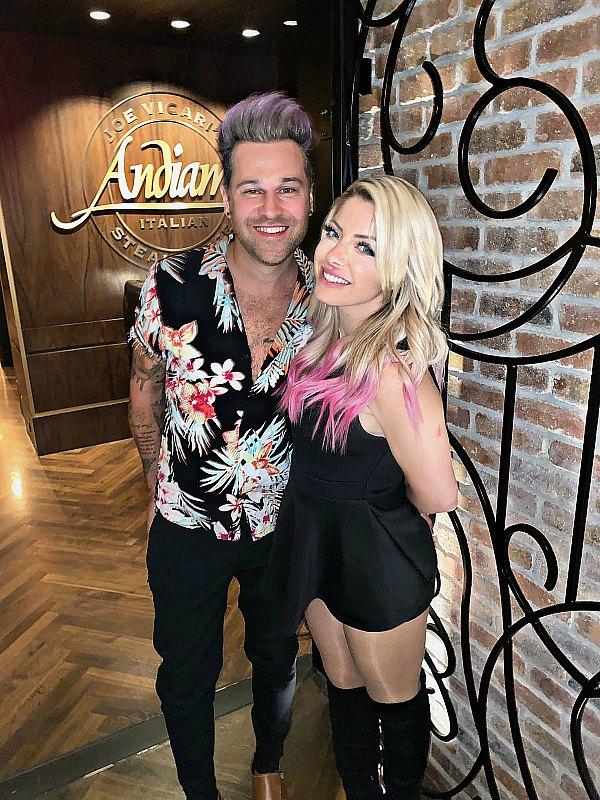 WWE Beauty Alexa Bliss with Boyfriend Ryan Cabrera Dine at Andiamo Italian Steakhouse, Las Vegas 