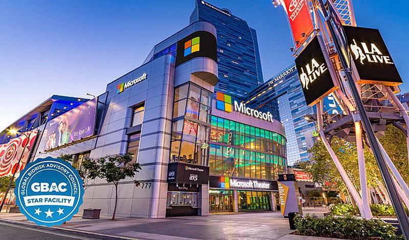 Microsoft Theater Becomes First Southern California Theater to Receive GBAC STAR Facility Accreditation 
