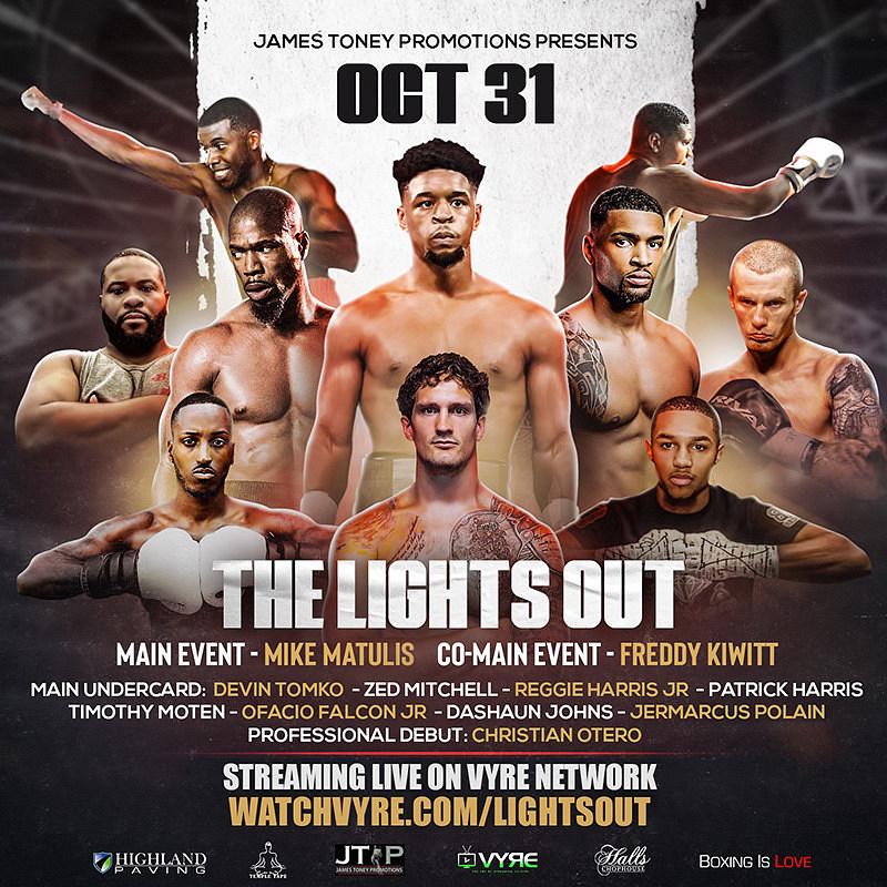 Legendary Boxer James Toney and Vyre Sports Present: "Boxing With Lights Out" Streaming Live on Vyre Network October 31st, 2020