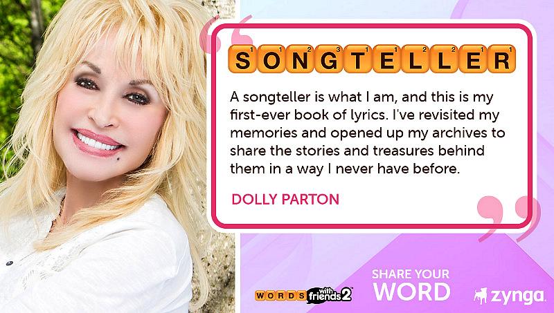 Dolly Parton Brings A Word Of Her Own To Popular Mobile Game "Words With Friends" 