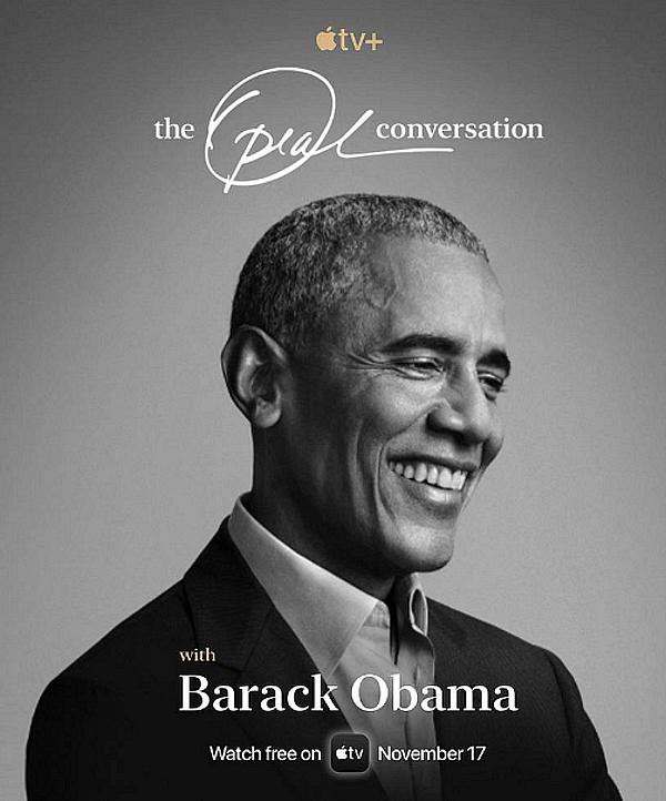Oprah Interviews President Barack Obama for "The Oprah Conversation" on November 17, on Apple TV+ 