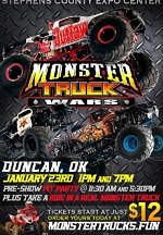 Monster Truck Wars to Entertain All Ages in Duncan This January