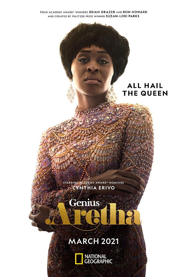 Triple Threat Tony-, Emmy- and Grammy Award-Winning Actress Cynthia Erivo Exclusively Reveals Key Art to National Geographic's Critically Acclaimed Anthology Series, "Genius: Aretha" 