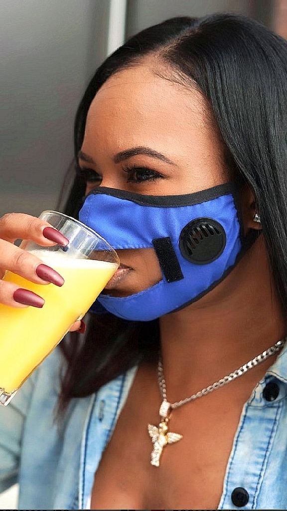 eat and drink without the hassle of removing the mask from your face