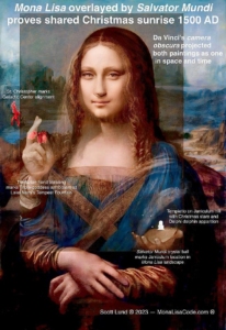 Mona Lisa + Salvator Mundi Overlay Proves Shared Christmas Sunrise 1500 Ad